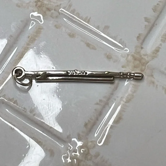 Vintage Flute Charm 925 Sterling Silver Detailed NOS Music Pendant - Picture 3 of 9